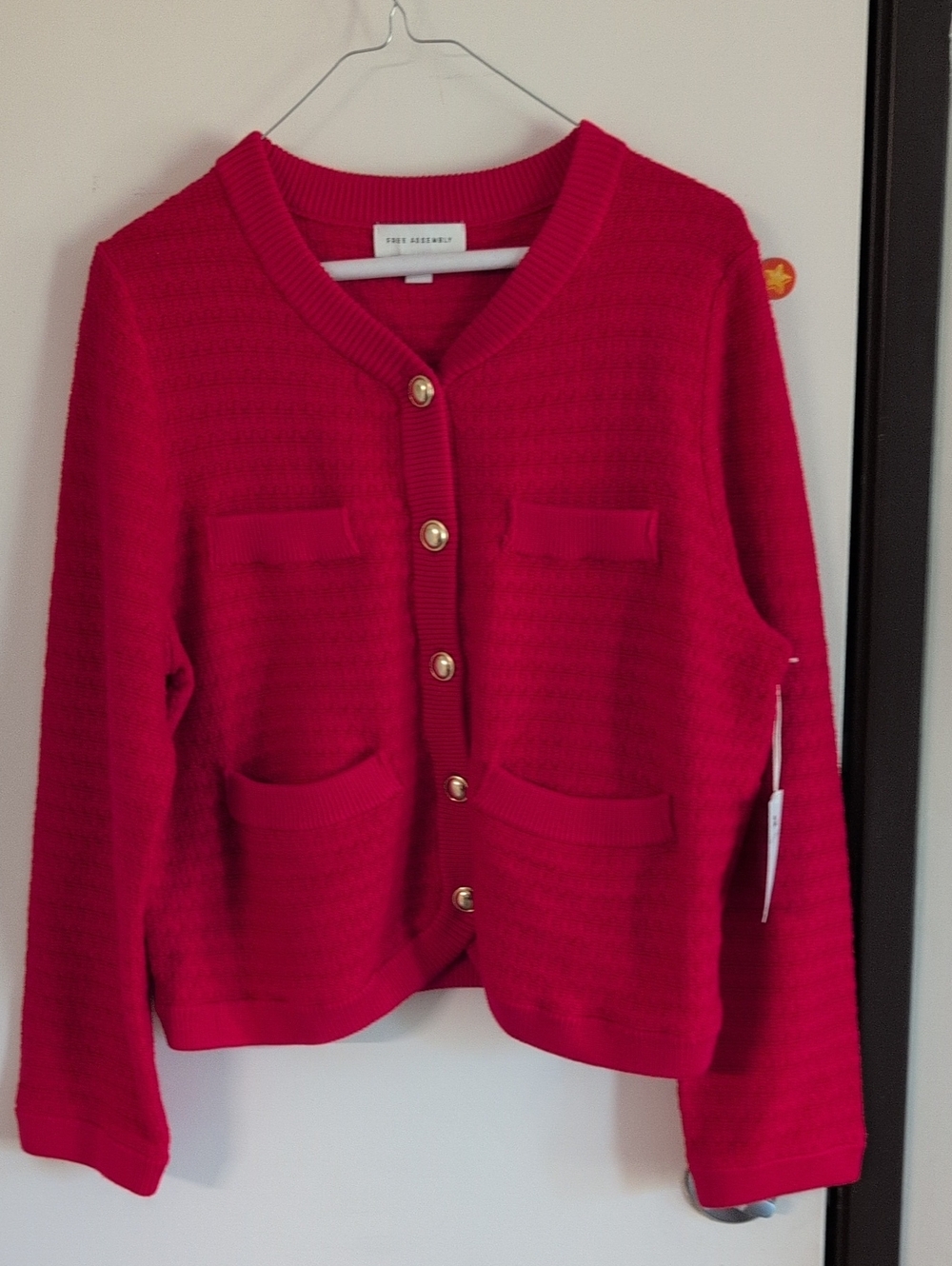 Boden Vibrant Pink Textured Knit Top